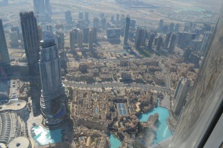 Widok z 124 pietra Burj Kalifa